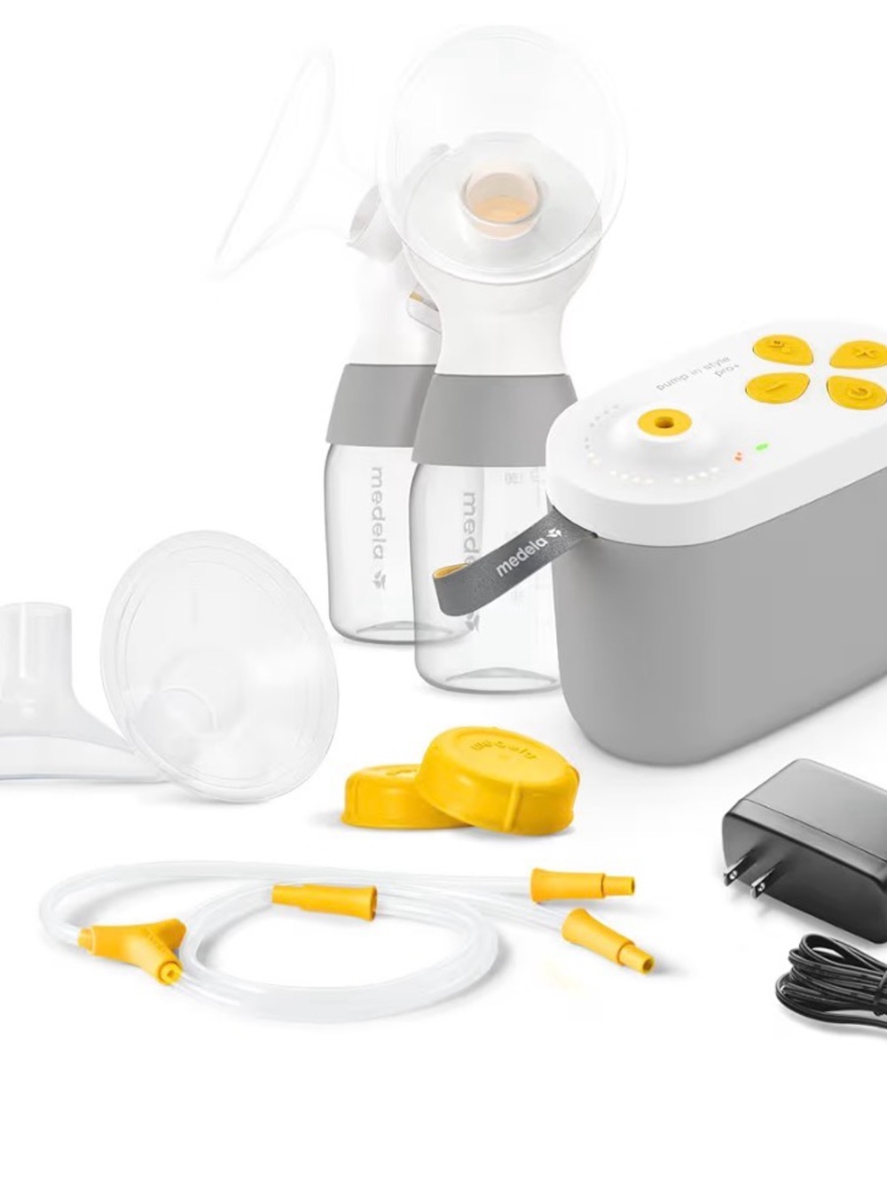 Medela Portable Electric Breast Pump - White & Yellow Accent
